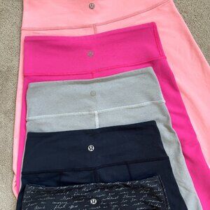 Lululemon leggings 5 PAIR BUNDLE Sizes 4 & 6